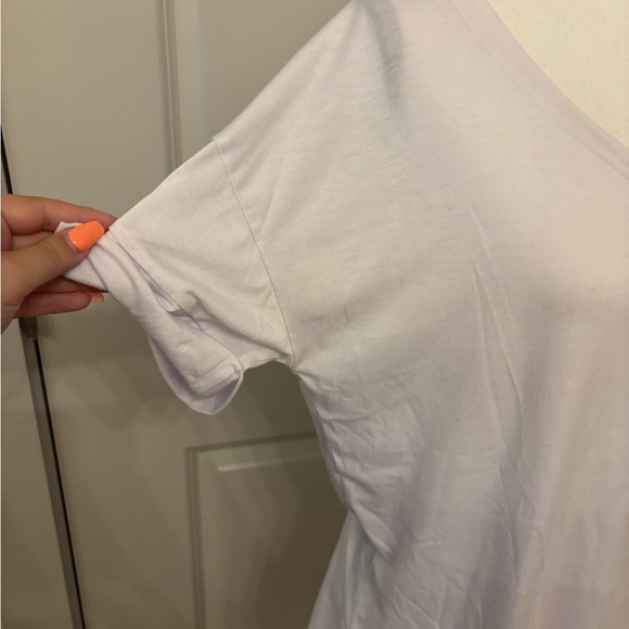 Basic white v-neck tee soft comfy classic size XL - Picture 4 of 11